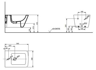 Биде подвесное TOTO SP B532E#XW белый